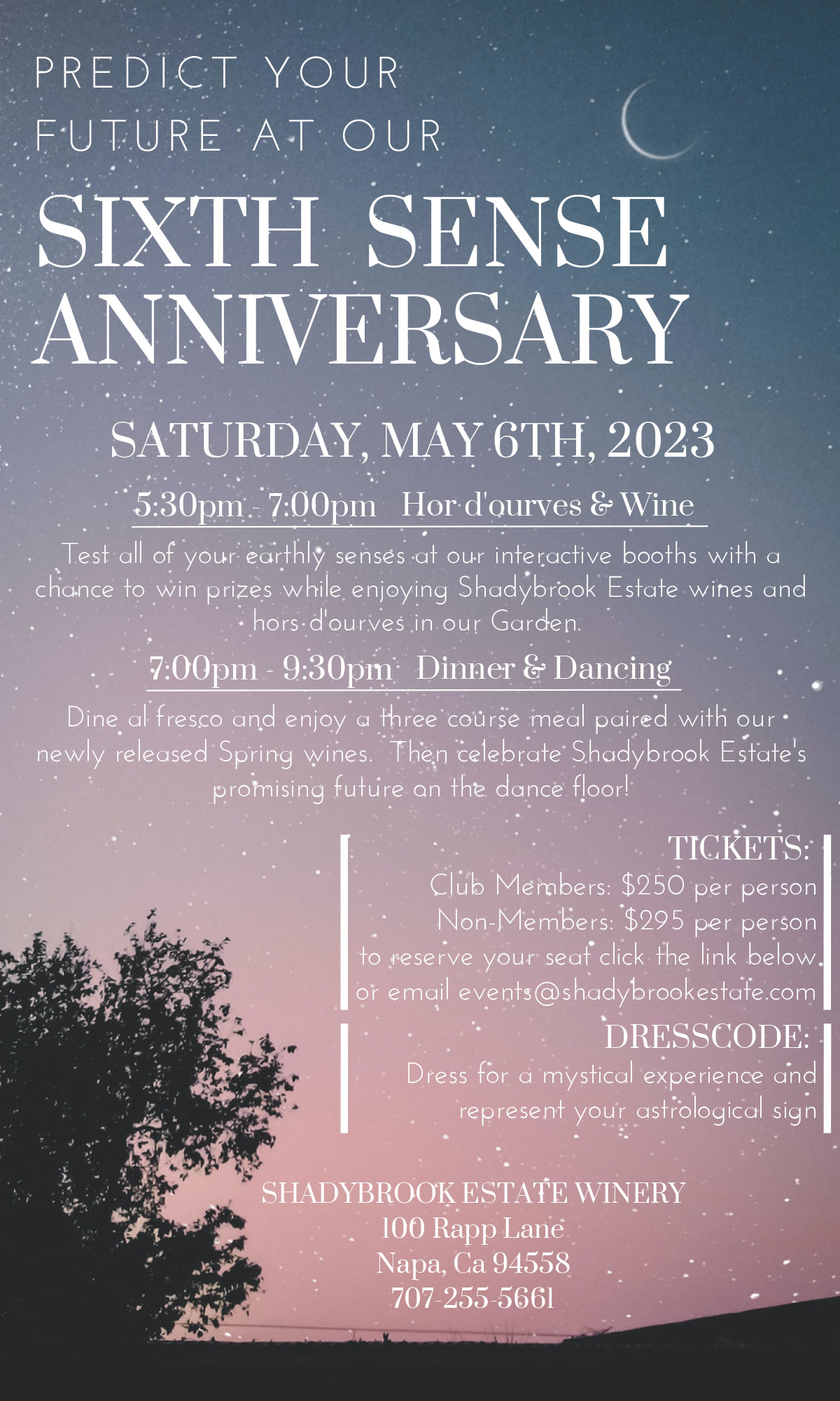 “SIXTH SENSE” ANNIVERSARY PARTY